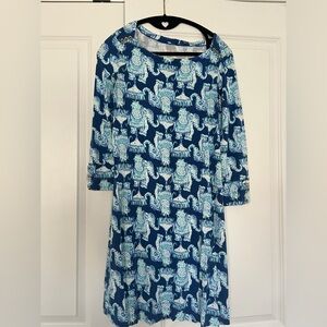 Lilly Pulitzer Sophie Dress in Navy Elephant Joy Ride, Size Small